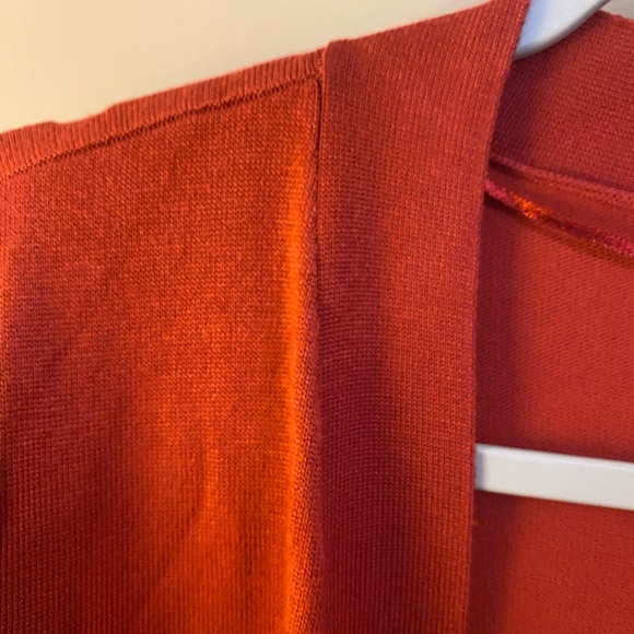 JM Collection Rusty/Red Cardigan - Picture 6 of 8